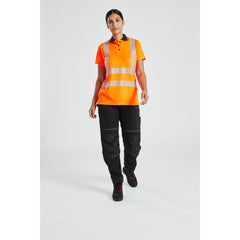 PW380 Women'S Work Pants - Stretch Fabric PW3 Workwear Utility Safety Pants with Knee Pad Pockets, Black 36