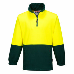Portwest Mens Hi-Vis Polar Fleece Jumper Waist Draw String Work Comfy MF115-KarWorkwear