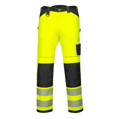 PW385 Women'S PW3 Durable Hi Vis Stretch Work Pants Yellow/Black, 32