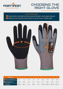 A350 Grip Work Gloves - Lightweight Nitrile Foam Dermiflex Safety Gloves Black